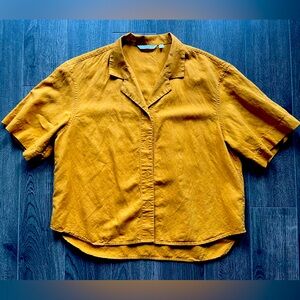 Uniqlo Women’s Linen-Blend Button-Up Shirt - XS